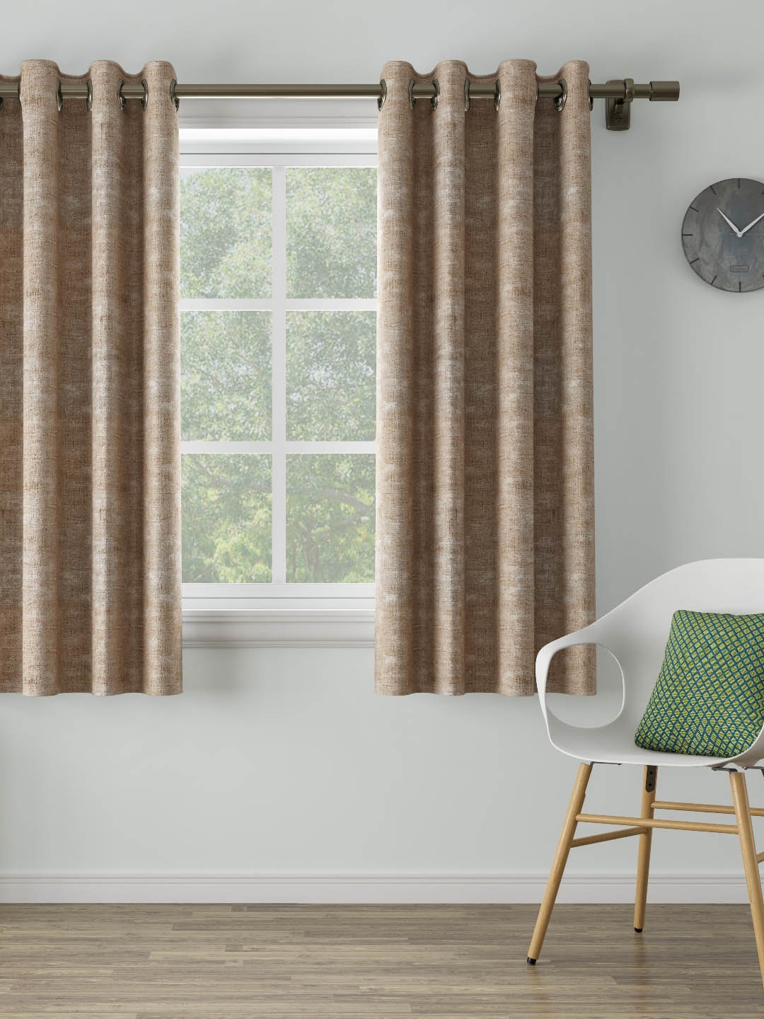 

DDecor Beige Set of 2 Window Curtains