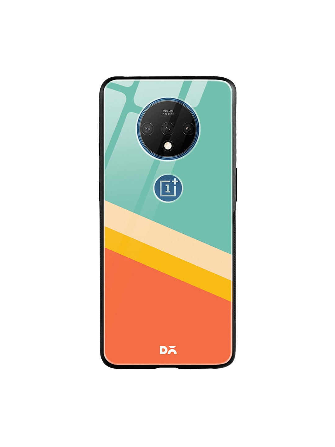 

DailyObjects Green & Orange Tropical Angles OnePlus 7T Glass Case