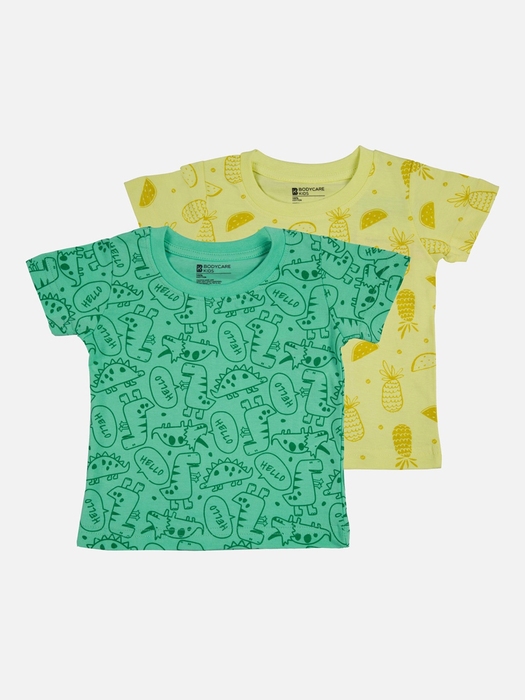 

Bodycare First Boys Pack of 2 Printed Round Neck T-shirts, Yellow