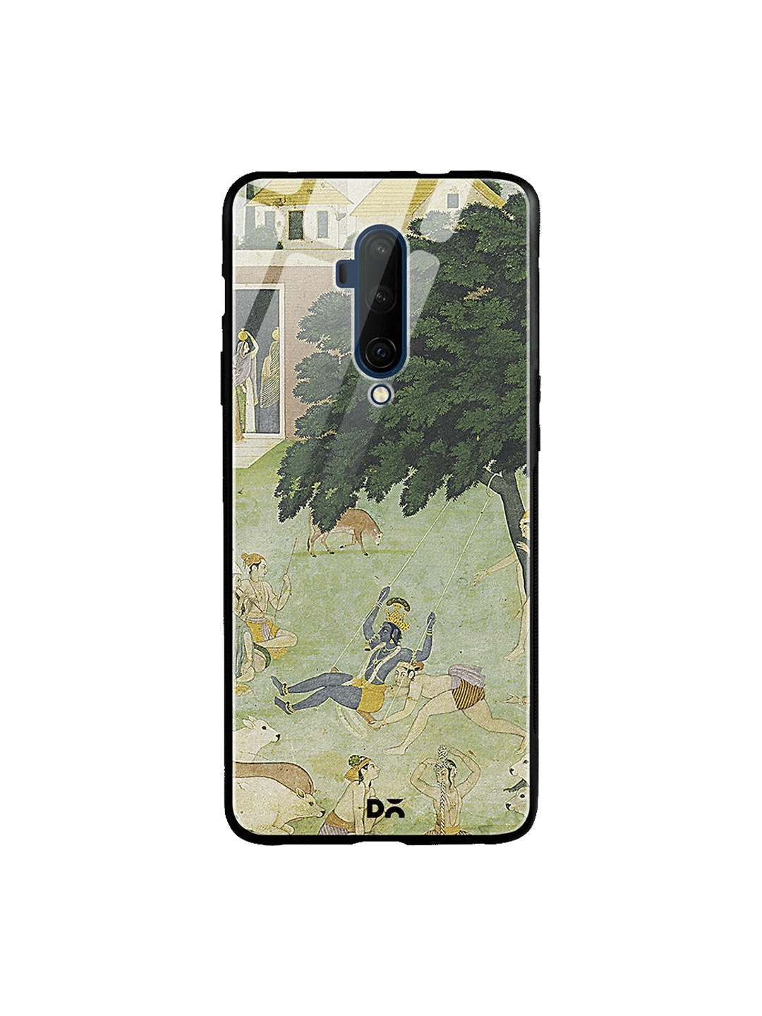 

DailyObjects Green & Grey Krishan Swing Friends OnePlus 7T Pro Glass Case