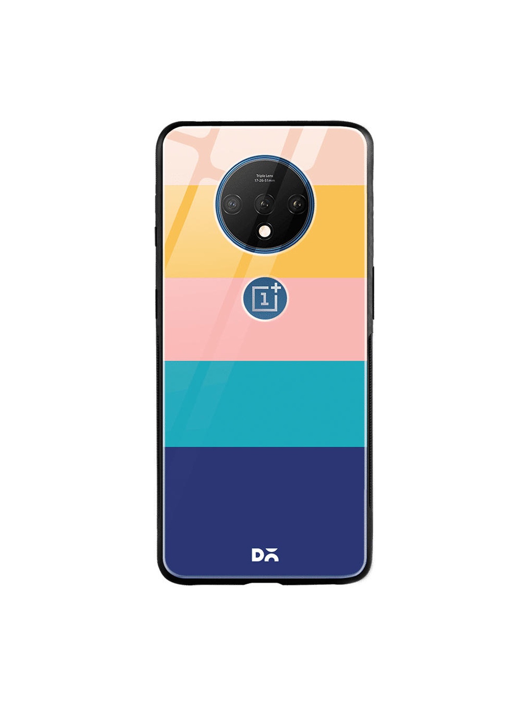 

DailyObjects Blue & Peach-Coloured Quin OnePlus 7T Glass Case
