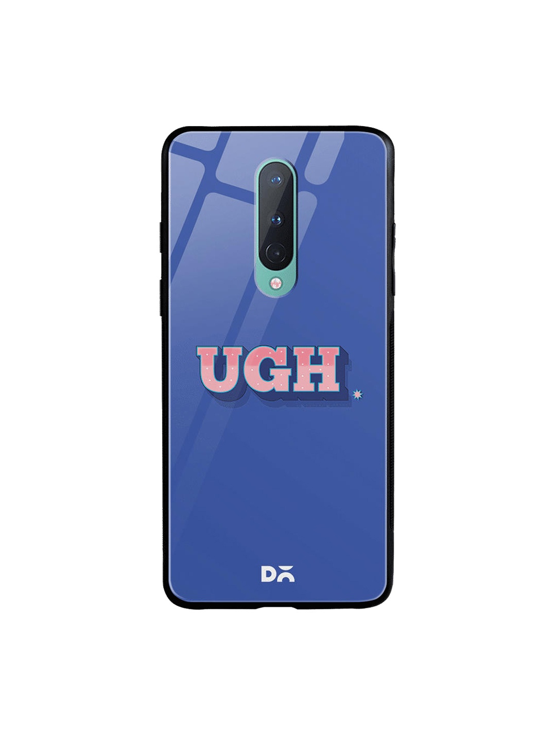 

DailyObjects Black & White UGH OnePlus 8 Glass Case, Blue