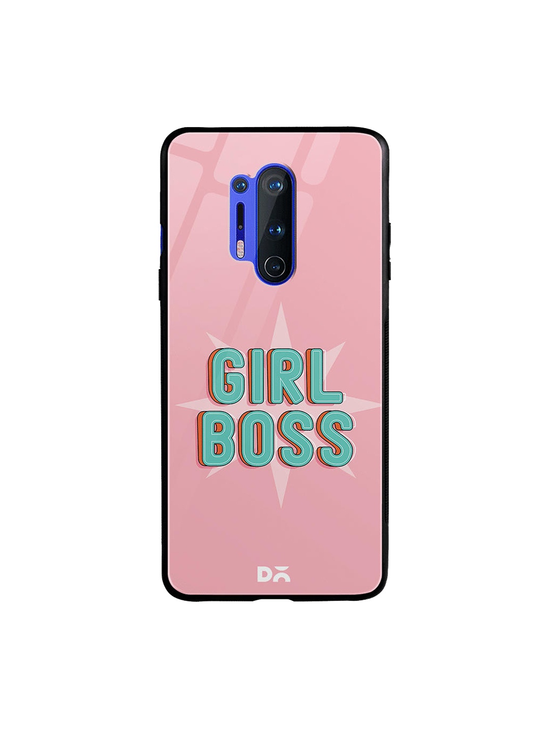 

DailyObjects Pink & Sea-Green Girl Boss Star OnePlus 8 Pro Glass Case
