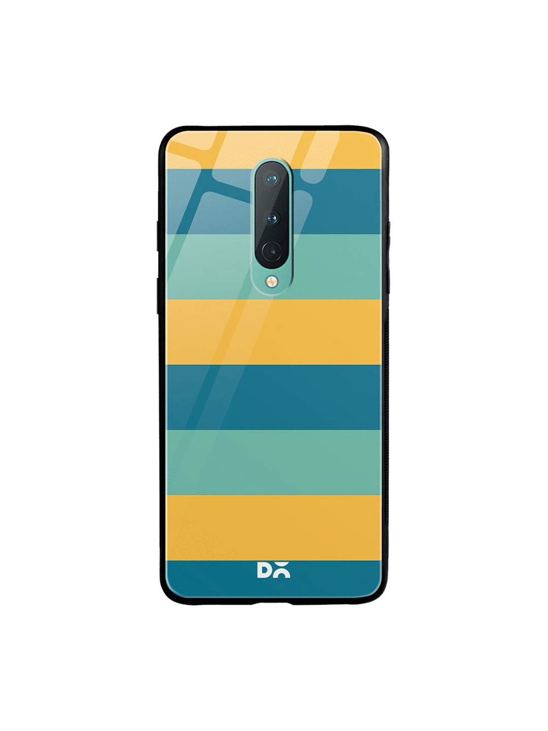 

DailyObjects Yellow & Blue Tropical Lines OnePlus 8 Glass Case