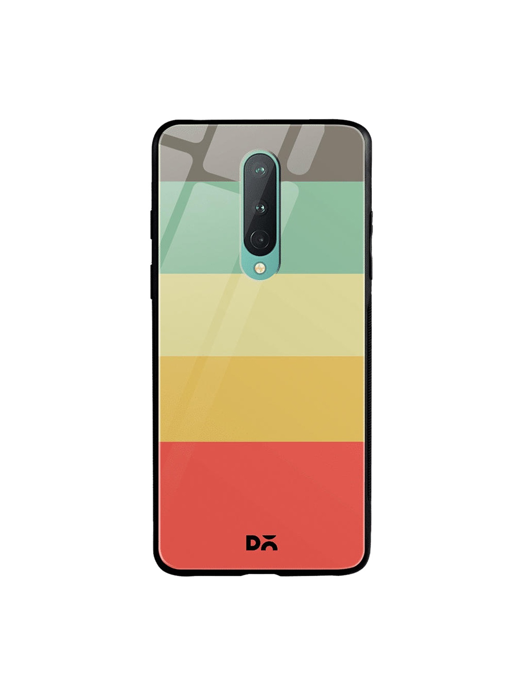 

DailyObjects Yellow & Red Striped Rainbow Quin OnePlus 8 Glass Case