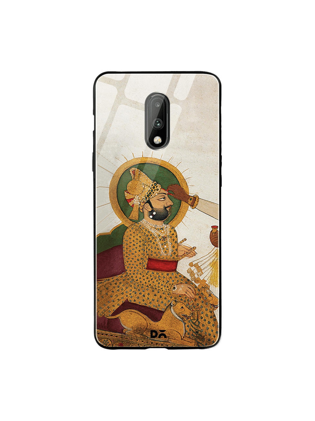 

DailyObjects Brown & Grey Royal Tiika OnePlus 7 Glass Case