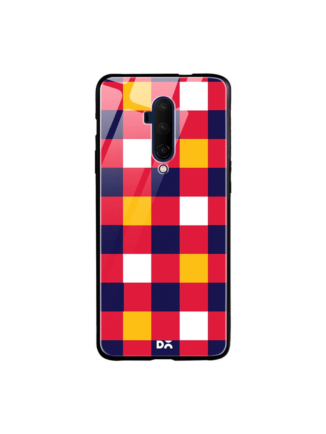 

DailyObjects Red & Blue Quartet Checks 4 OnePlus 7 Pro Glass Case