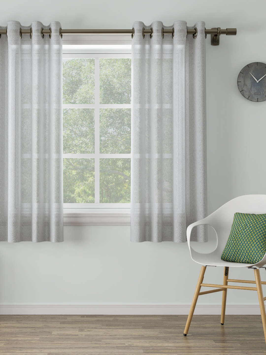 

DDecor White Set of 2 Window Curtains