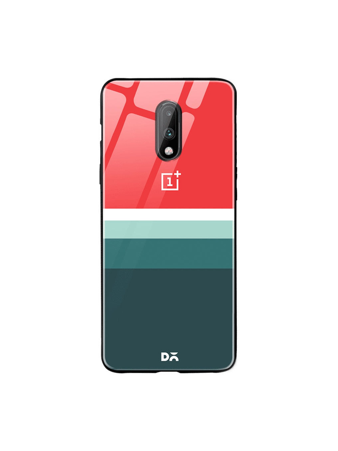 

DailyObjects Green & Red OnePlus 7 Glass Case