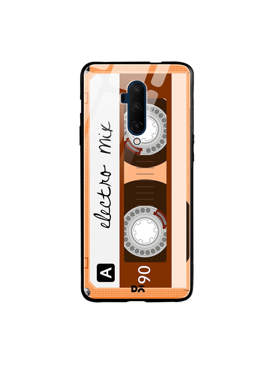 

DailyObjects Brown & Beige Electro Mix Tape OnePlus 7 Pro Glass Mobile Case