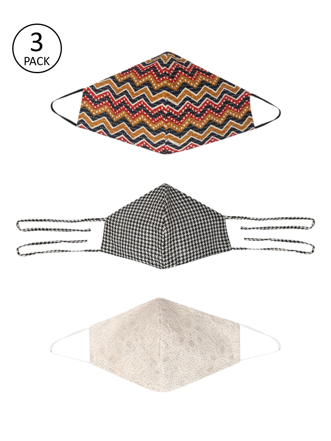 

TRINK Unisex Pack Of 3 2-Ply Reusable Outdoor Masks, Multi