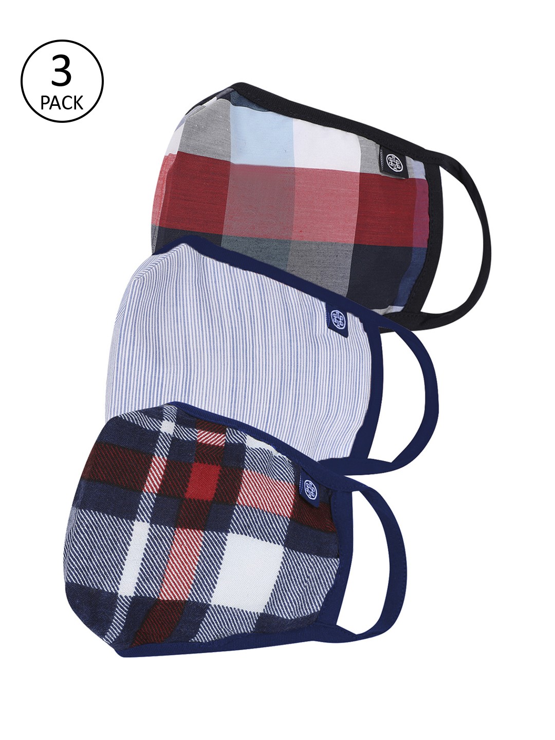 

Lino Perros Unisex 3 Pcs 3-Ply Reusable Outdoor Masks, Multi