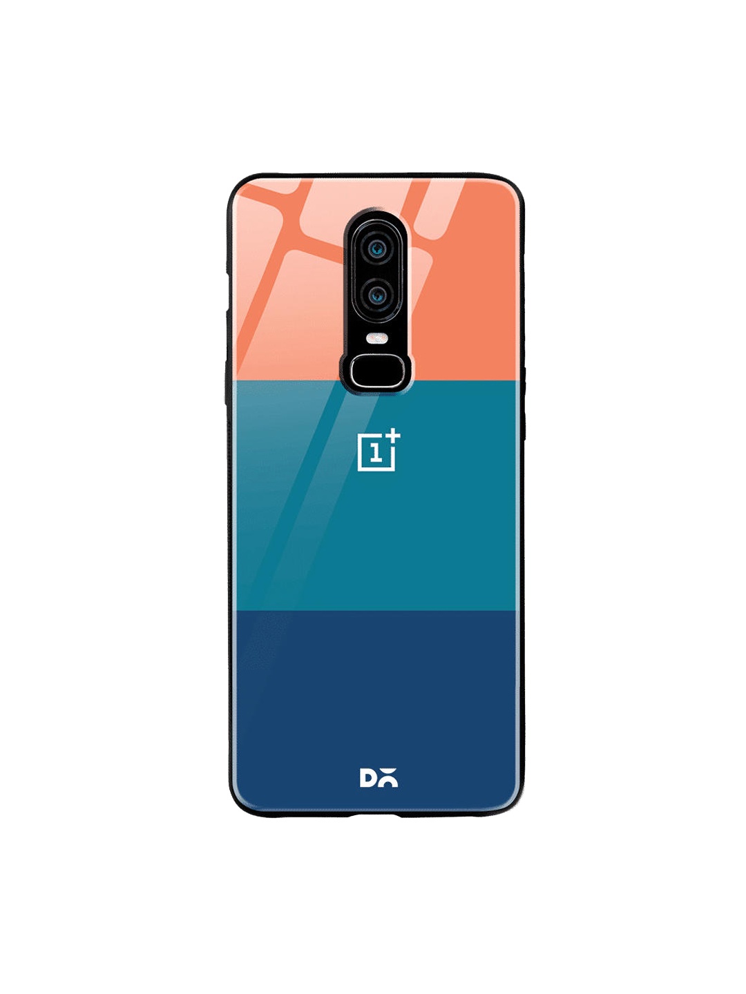 

DailyObjects Blue & Peach-Coloured Dark Triplet OnePlus 6 Glass Case
