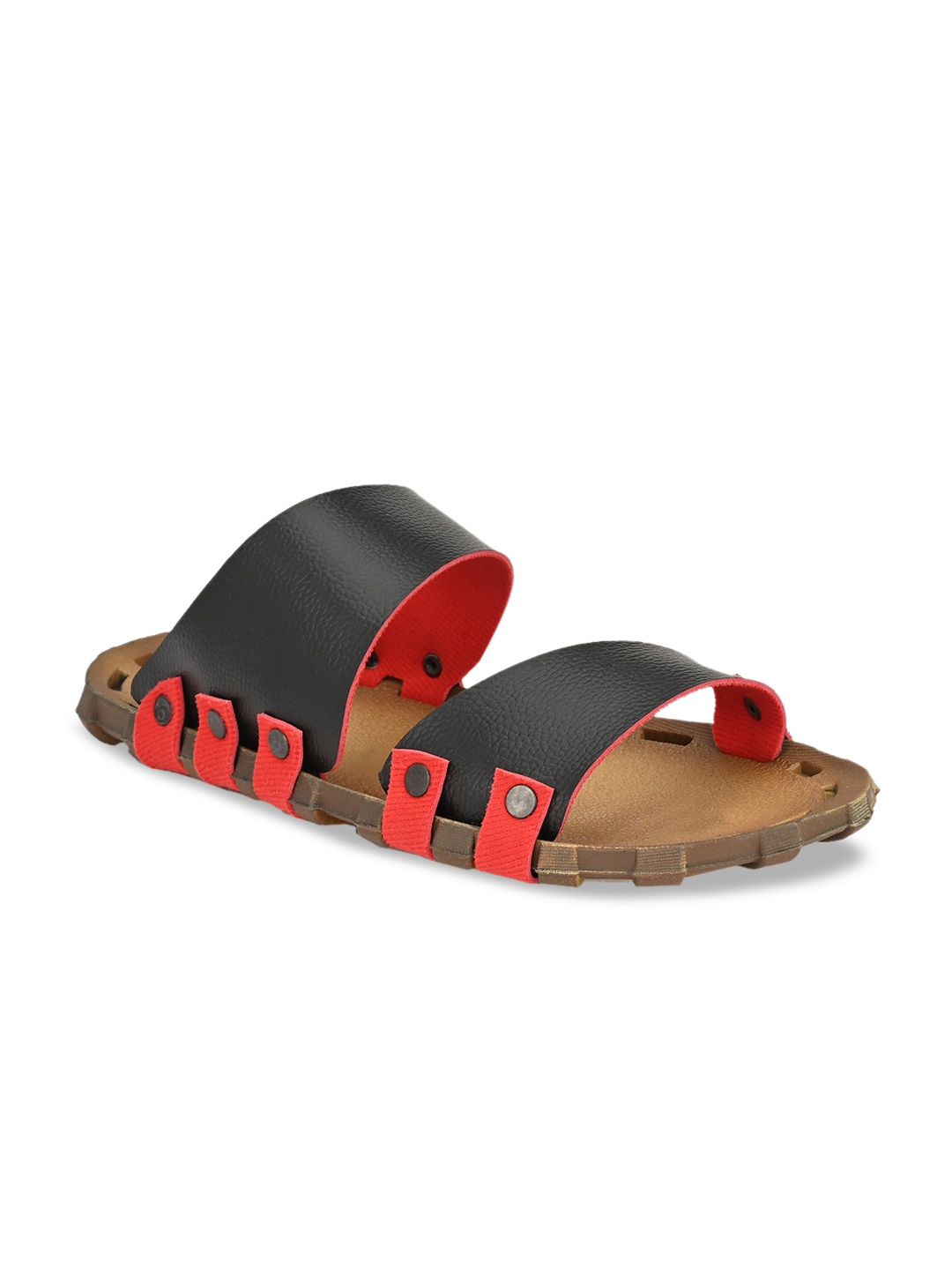 

Prolific Men Black & Tan Brown Comfort Sandals