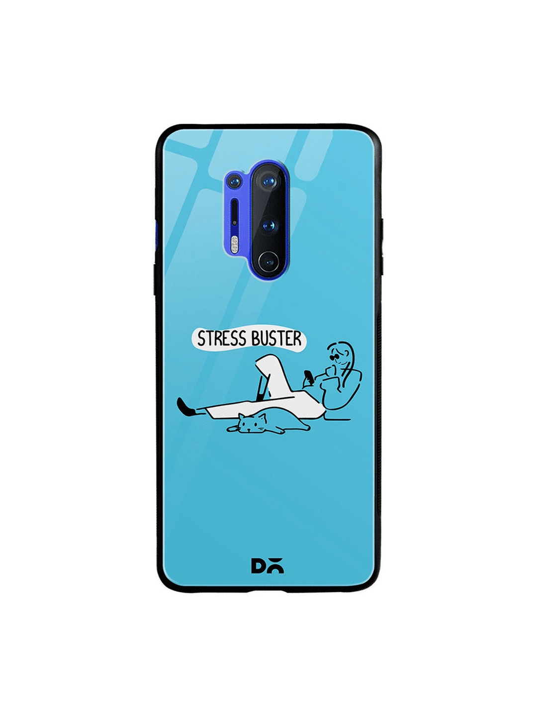 

DailyObjects Turquoise Blue & White Stress Buster OnePlus 8 Pro Glass Mobile Case