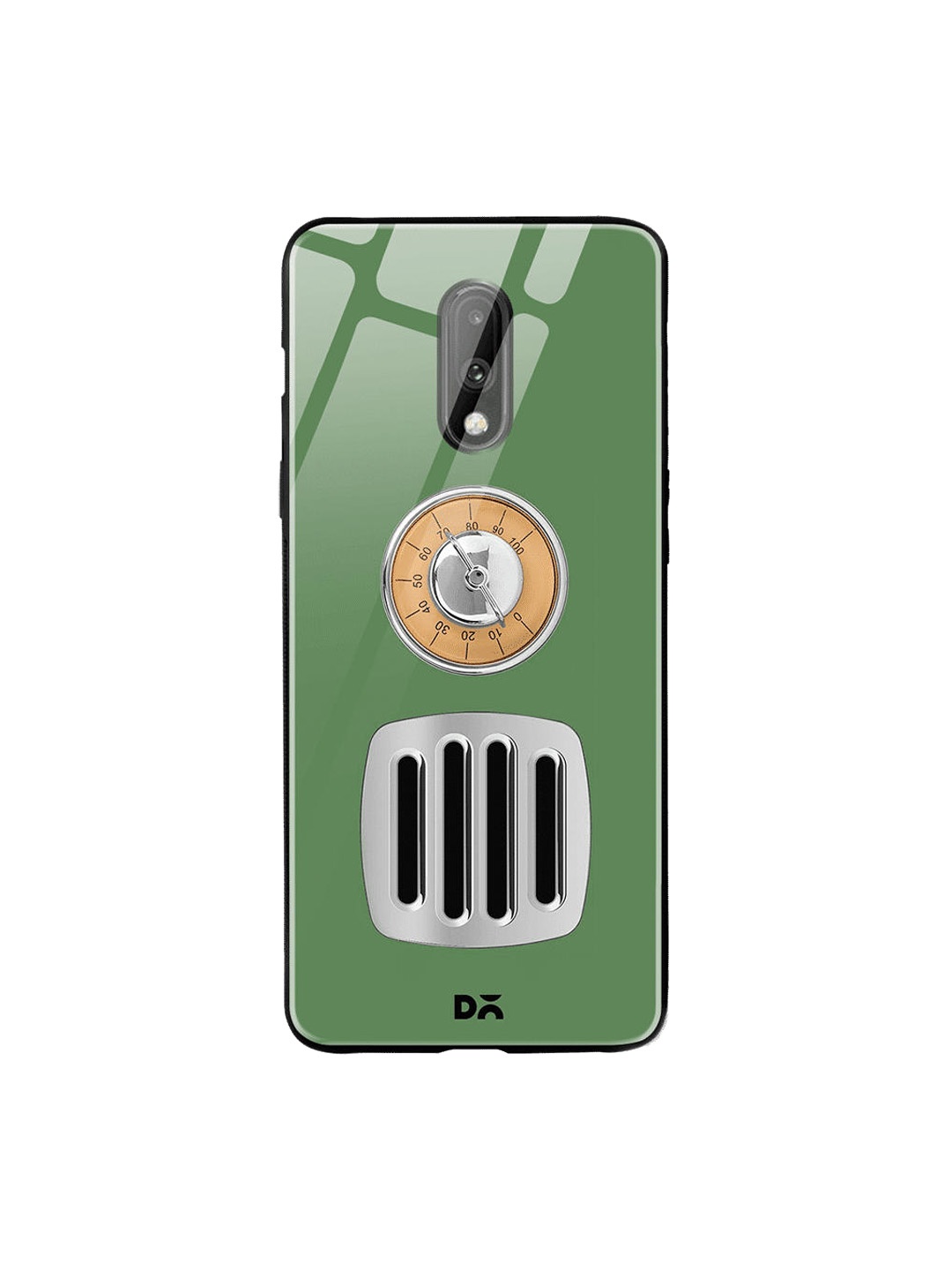 

DailyObjects Green & Beige Radio OnePlus 7 Glass Case