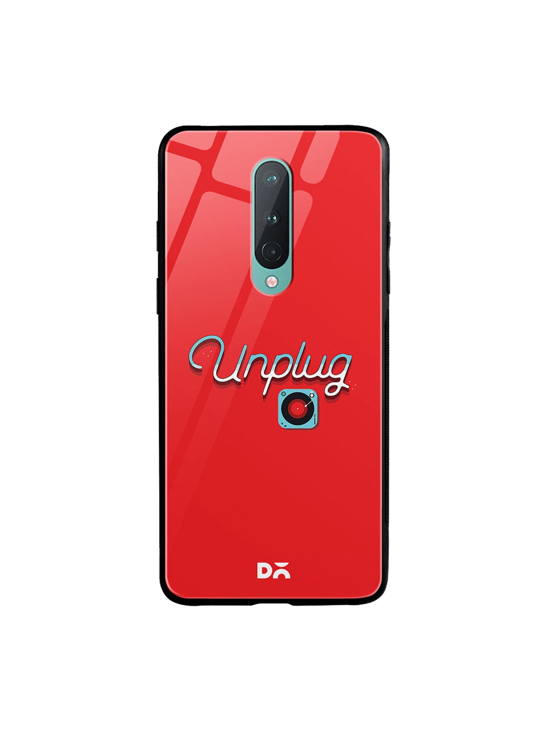 

DailyObjects Red Unplug Tunes OnePlus 8 Glass Case