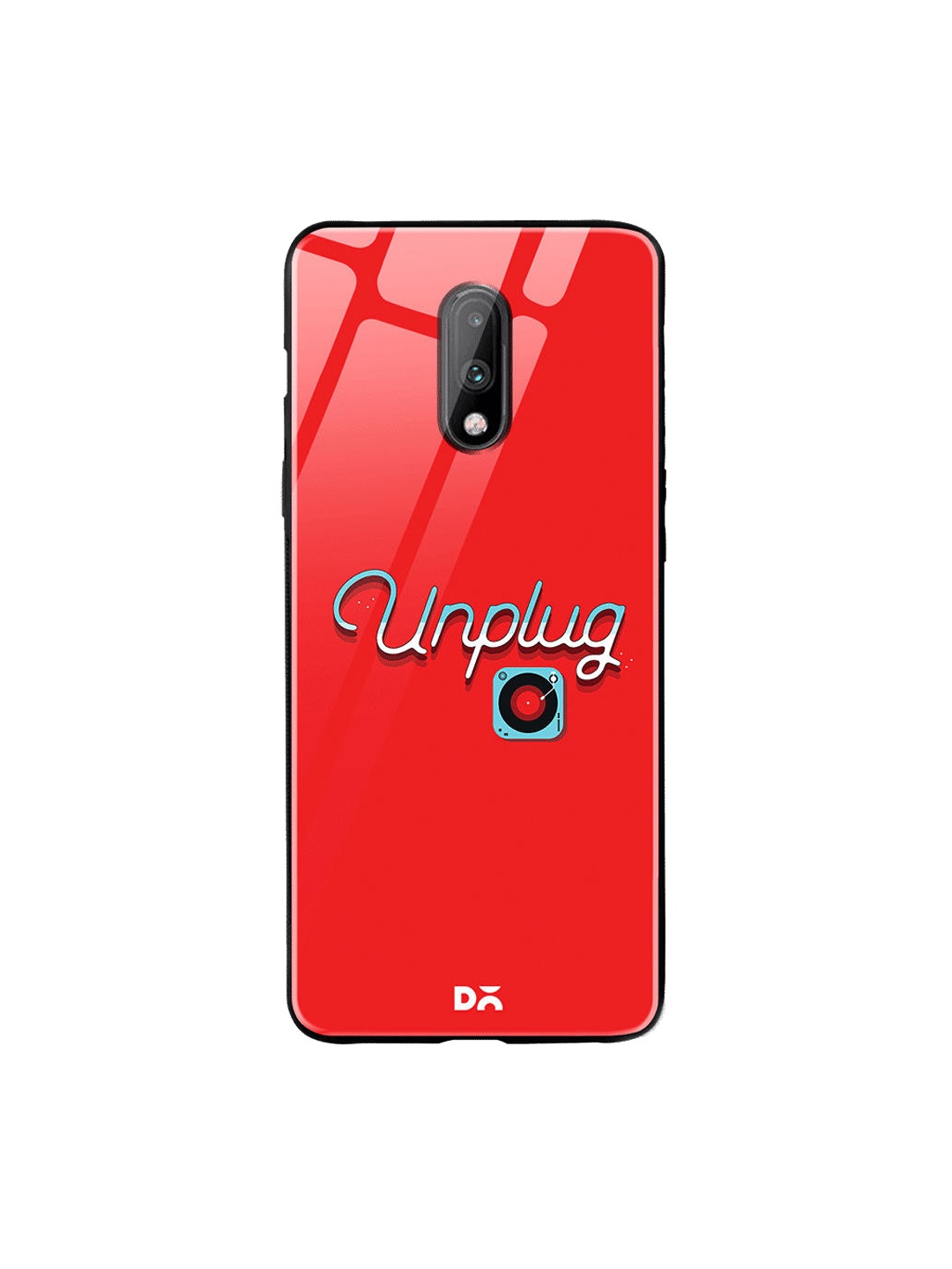 

DailyObjects Red Unplug Tunes OnePlus 7 Glass Case
