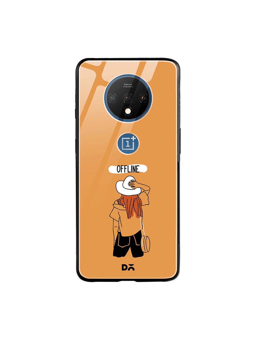 

DailyObjects Brown & White Offline OnePlus 7T Glass Case