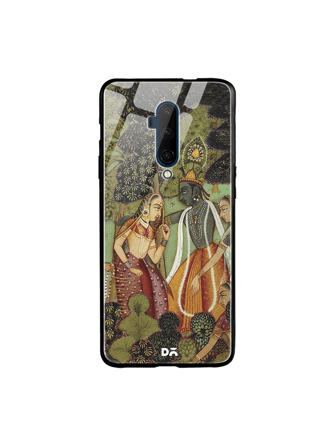 

DailyObjects Green & Orange Krishna OnePlus 7T Pro Glass Case