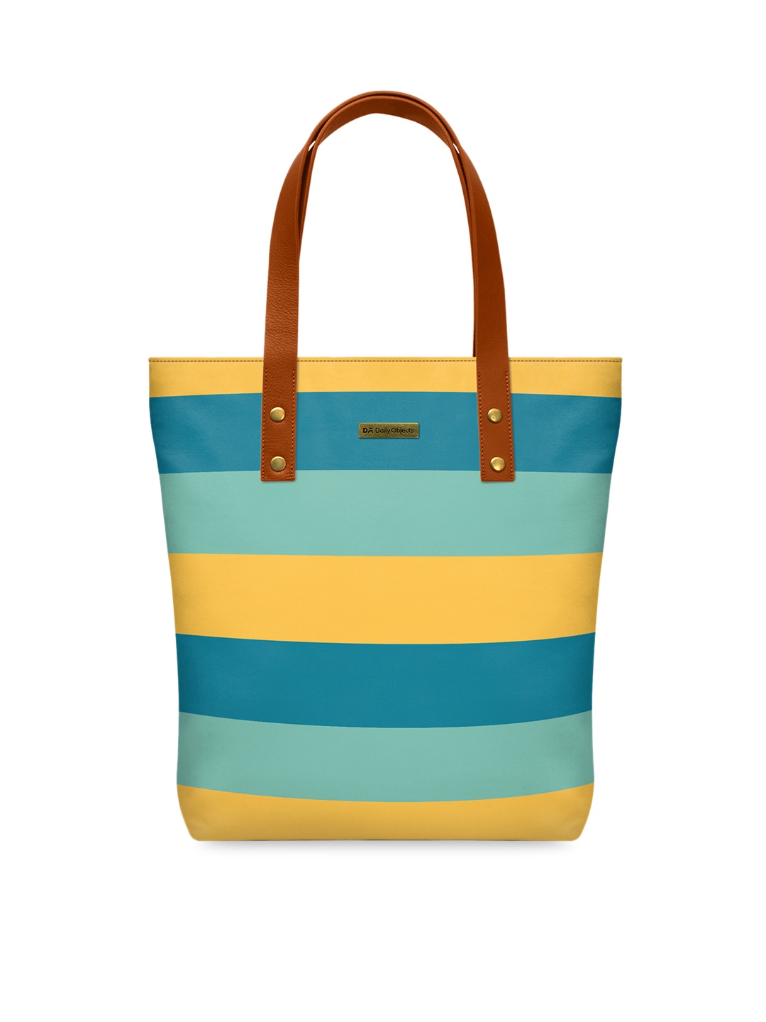 

DailyObjects Blue & Yellow Striped Tote Bag