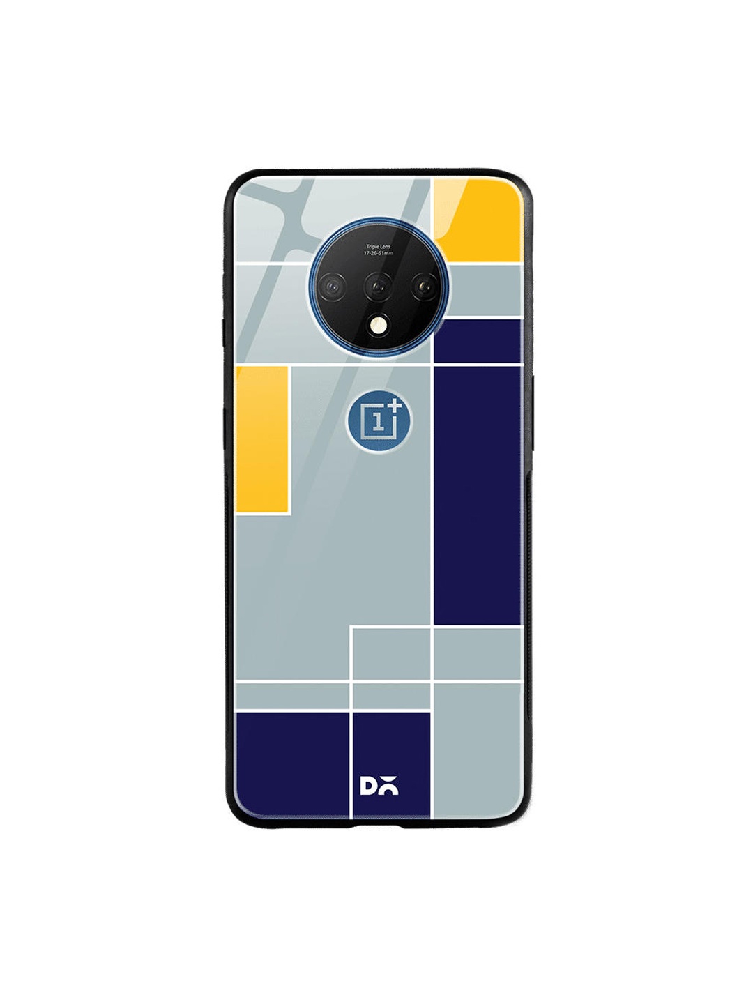 

DailyObjects Grey & Blue Light Smoke Blocks OnePlus 7T Glass Case
