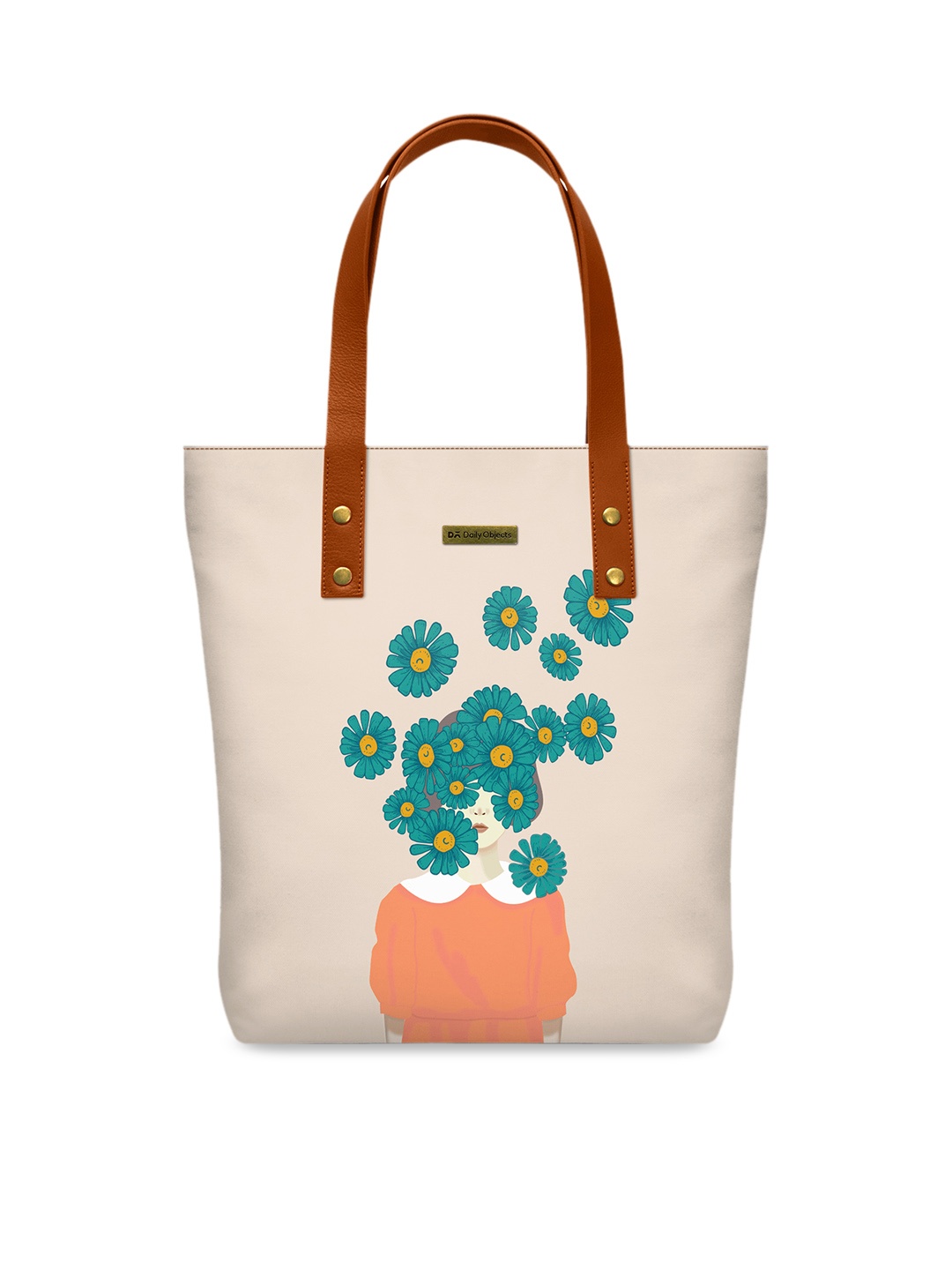 

DailyObjects Beige & Green Printed Shoulder Bag