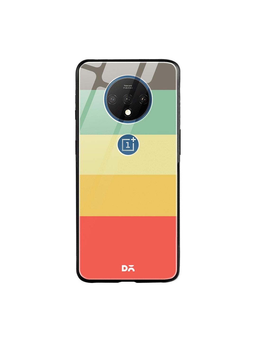 

DailyObjects Pink & Yellow Rainbow Quin OnePlus 7T Glass Case