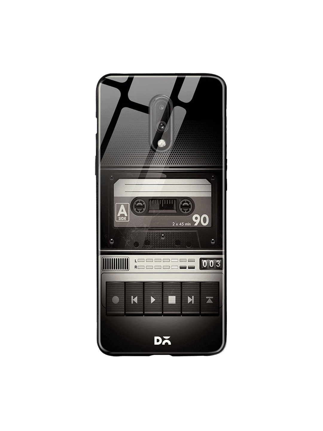 

DailyObjects Black & White Cassette Player OnePlus 7 Glass Cover