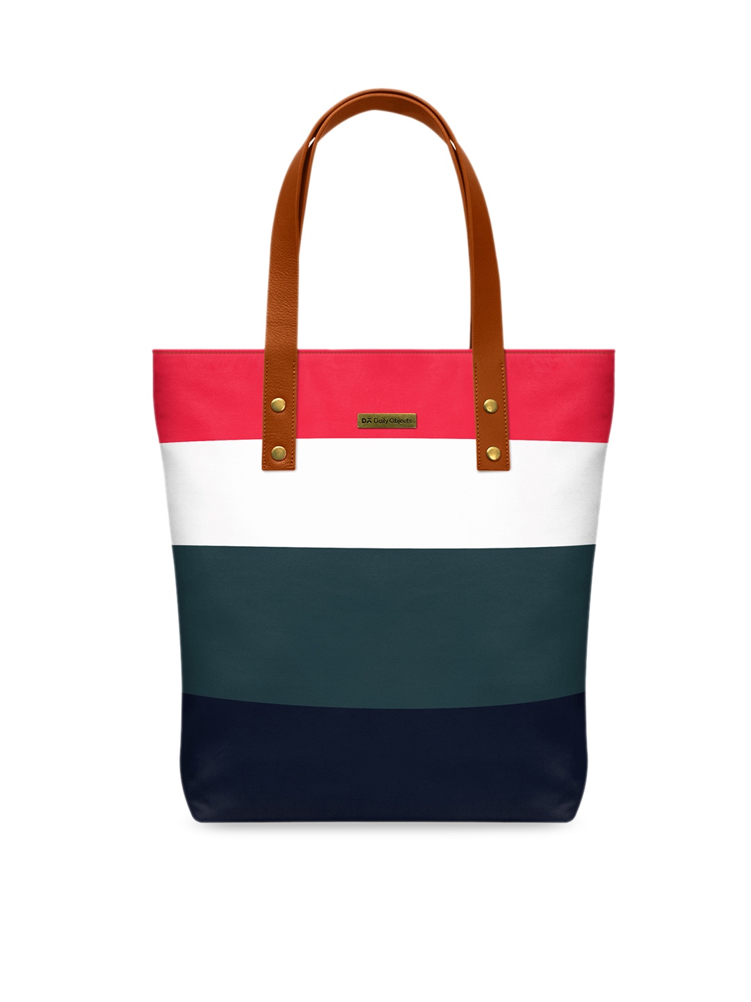 

DailyObjects Multicoloured Striped Tote Bag, Multi