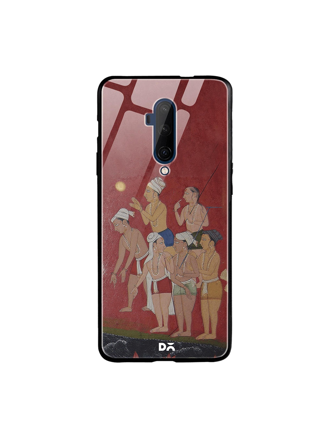 

DailyObjects Maroon & Beige Riverside OnePlus 7T Pro Glass Mobile Case