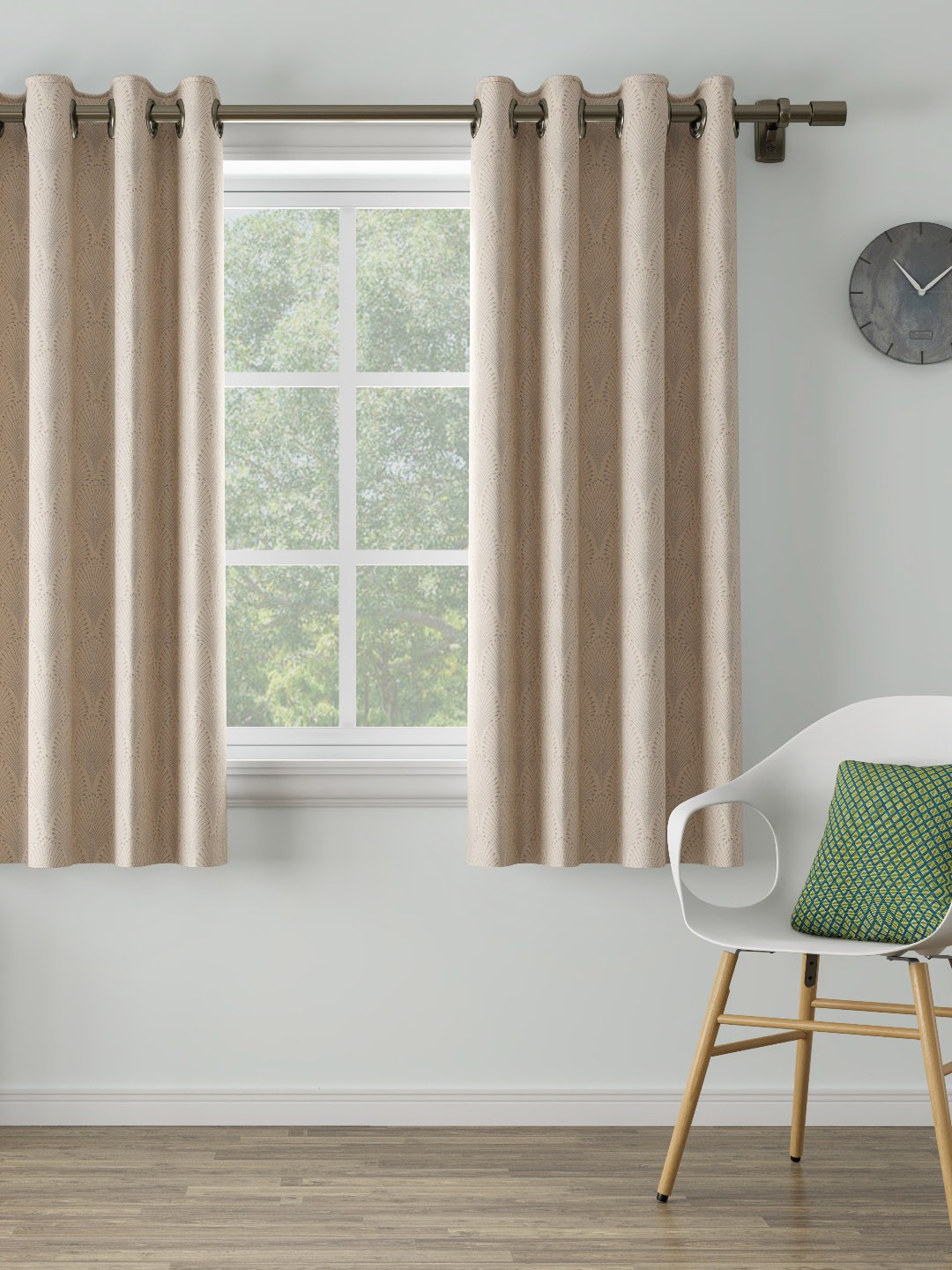 

DDecor Beige Set of 2 Window Curtains