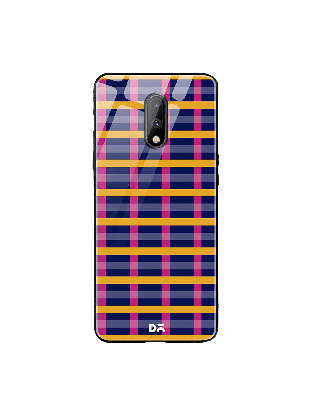 

DailyObjects Blue & Pink Multi Pipes OnePlus 7 Glass Case