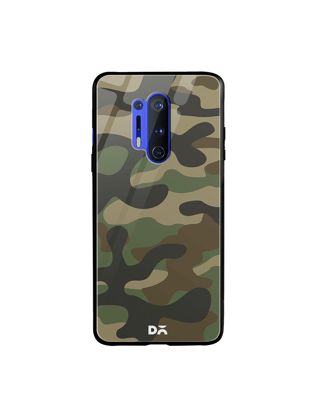 

DailyObjects Olive Green & Brown Camouflage OnePlus 8 Pro Glass Case