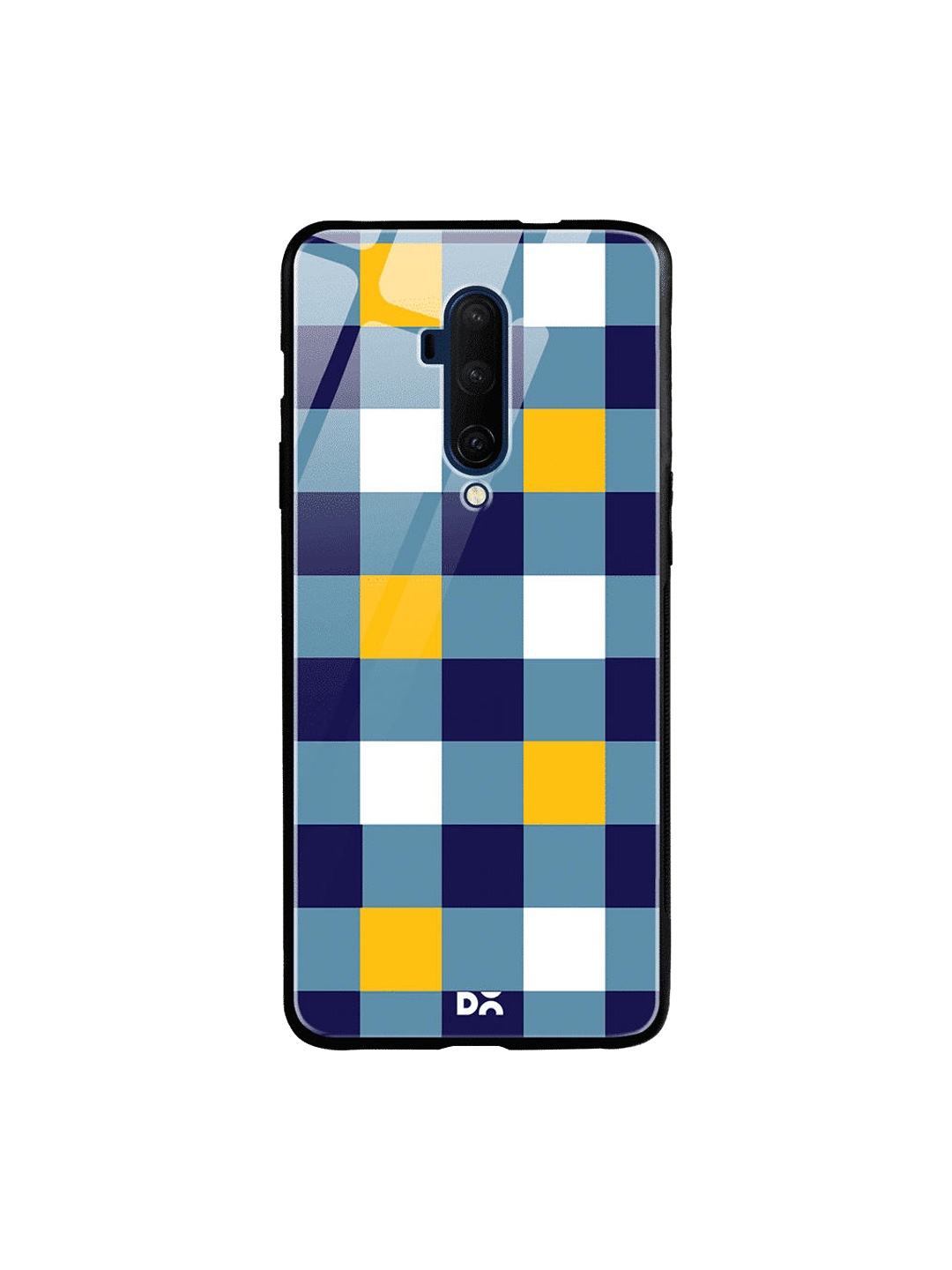 

DailyObjects Blue & White Quartet Checks 1 OnePlus 7 Pro Glass Case