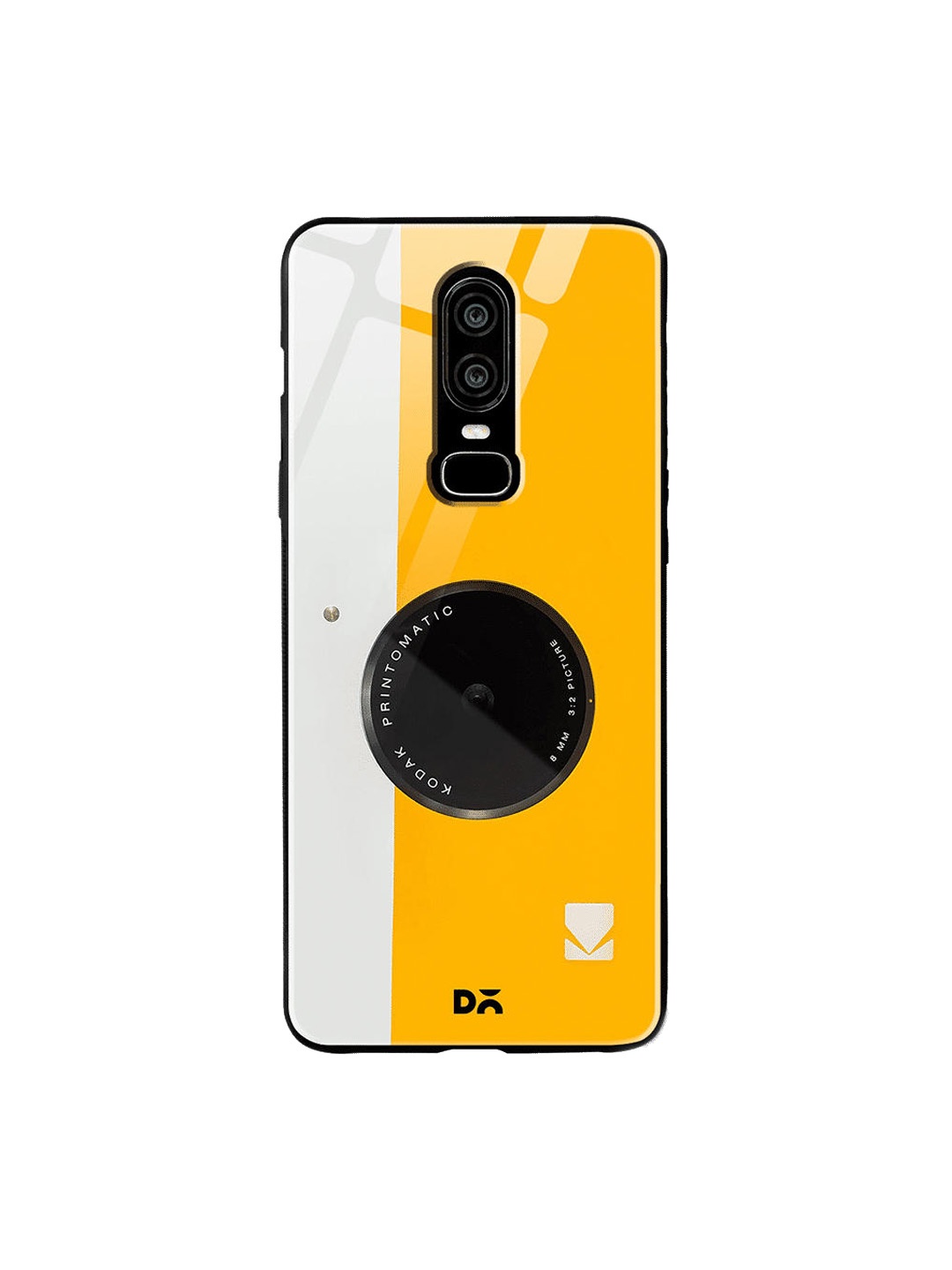 

DailyObjects Yellow & Off-White Kodak OnePlus 6 Glass Mobile Case