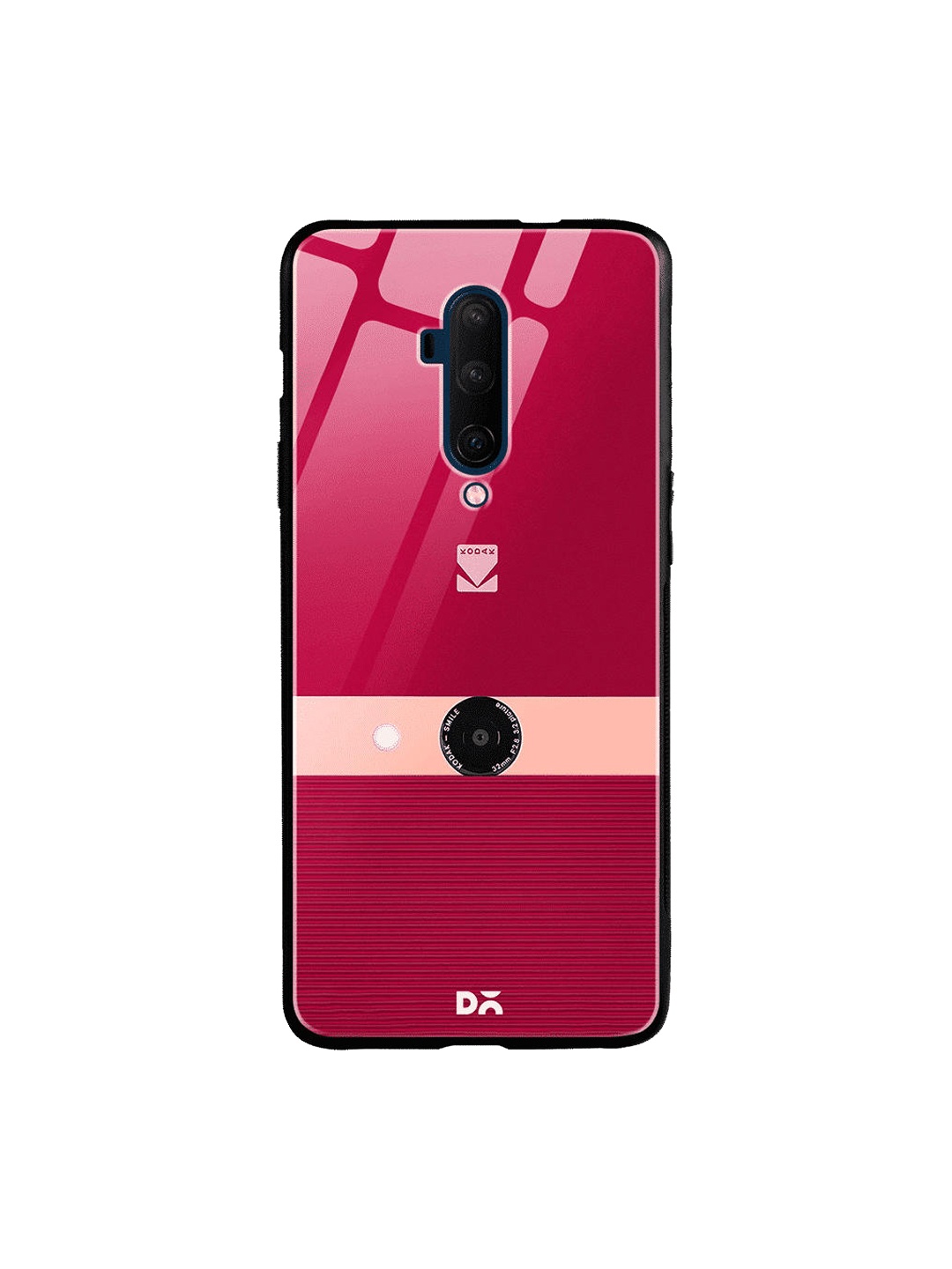 

DailyObjects Red & Beige Kodak Smile OnePlus 7 Pro Glass Mobile Case