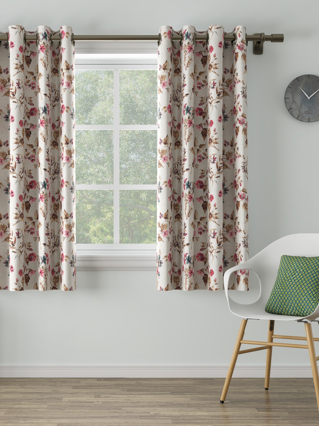 

DDecor Red Single Window Curtain
