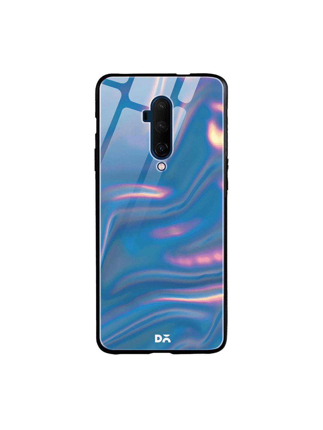 

DailyObjects Blue & Pink Holo Satin OnePlus 7 Pro Glass Case, Multi