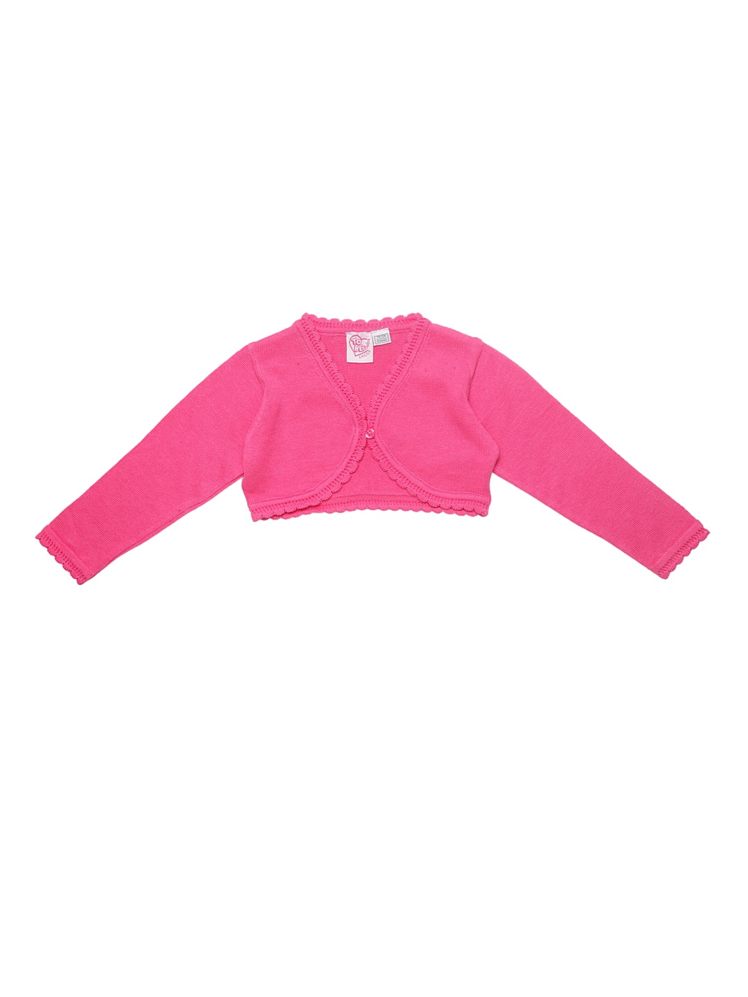 

Chicco Girls Pink Solid Cotton Shrug