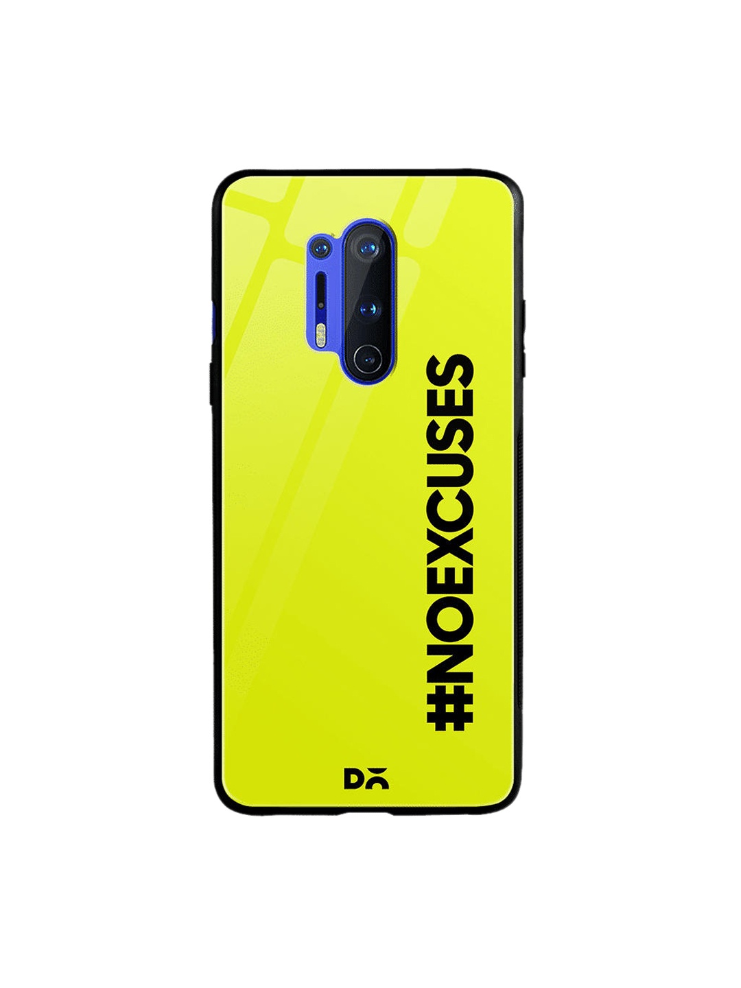 

DailyObjects Lime Green & Black No Excuses OnePlus 8 Pro Glass Case