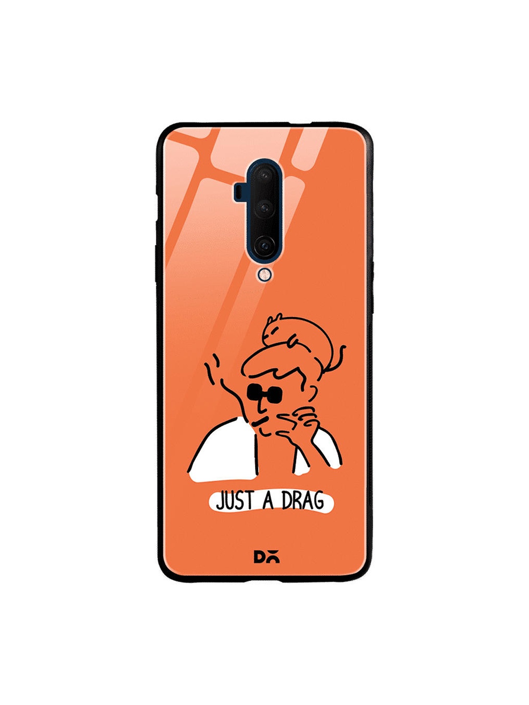 

DailyObjects Orange & White Just A Drag OnePlus 7 Pro Glass Cover