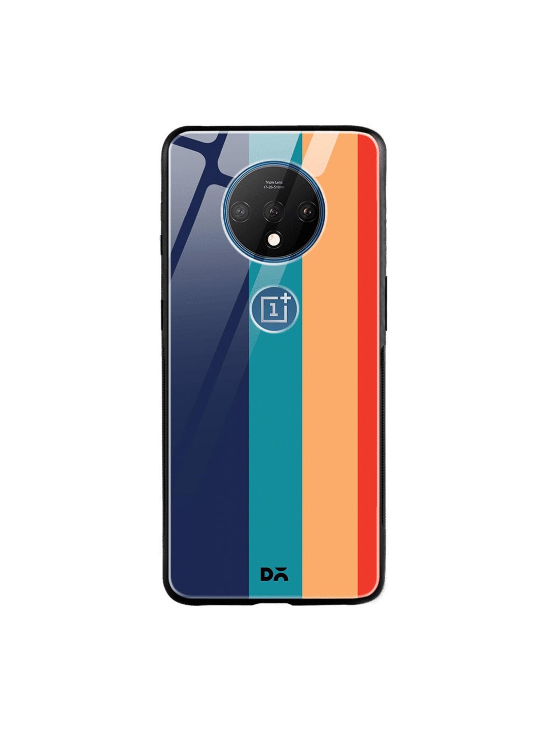 

DailyObjects Blue & Orange-Colored Vertical OnePlus 7T Glass Cover