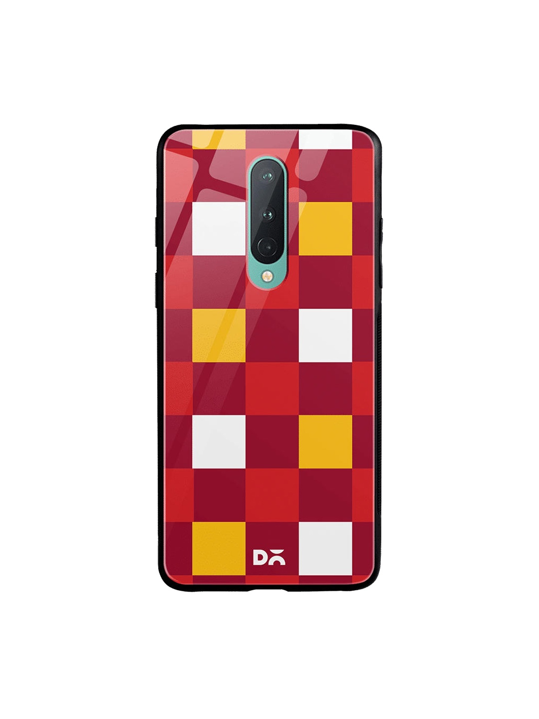 

DailyObjects Red & Yellow Quartet Checks 2 OnePlus 8 Glass Case