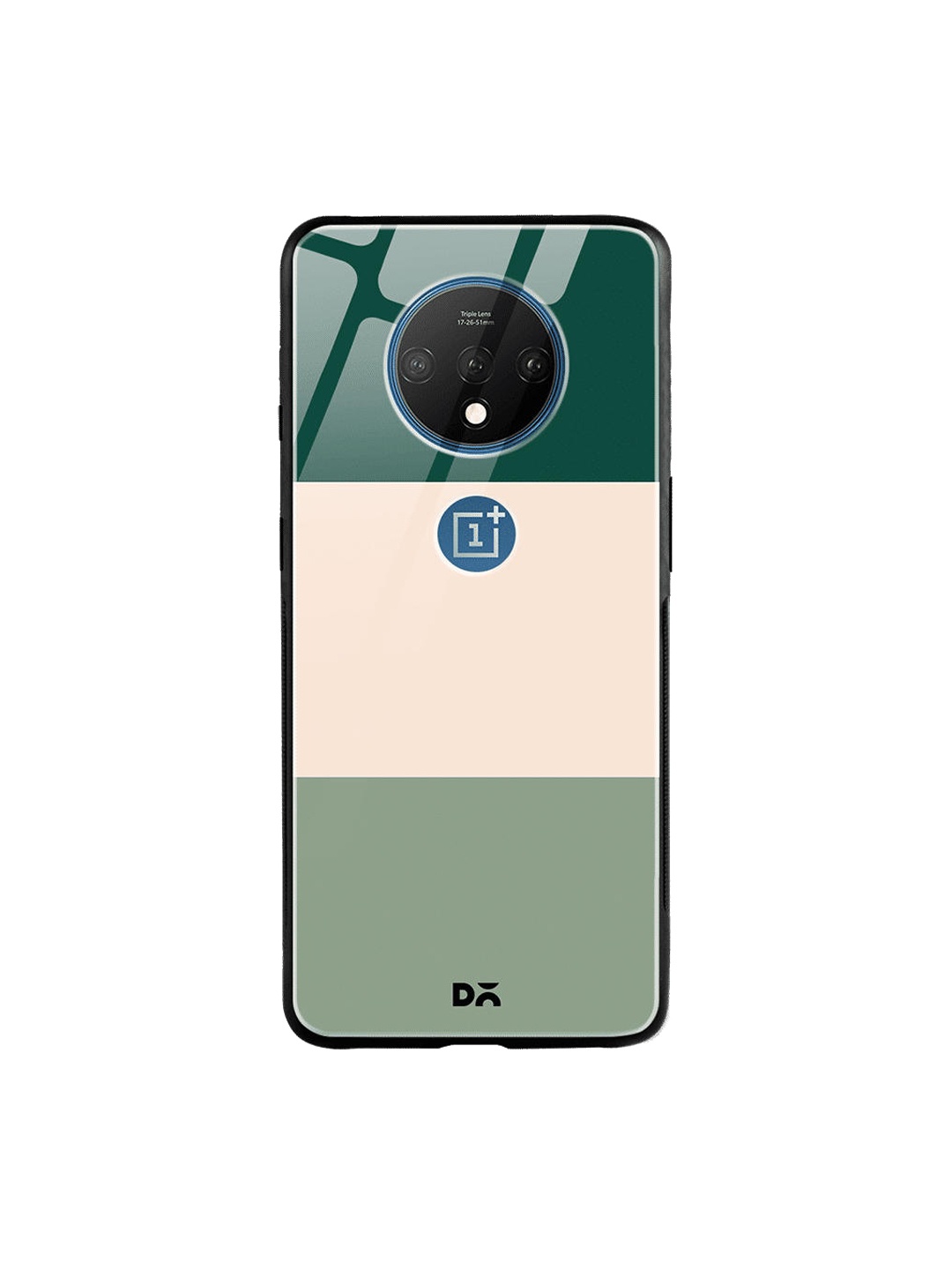 DailyObjects Green & Pink Triplet OnePlus 7T Glass Case