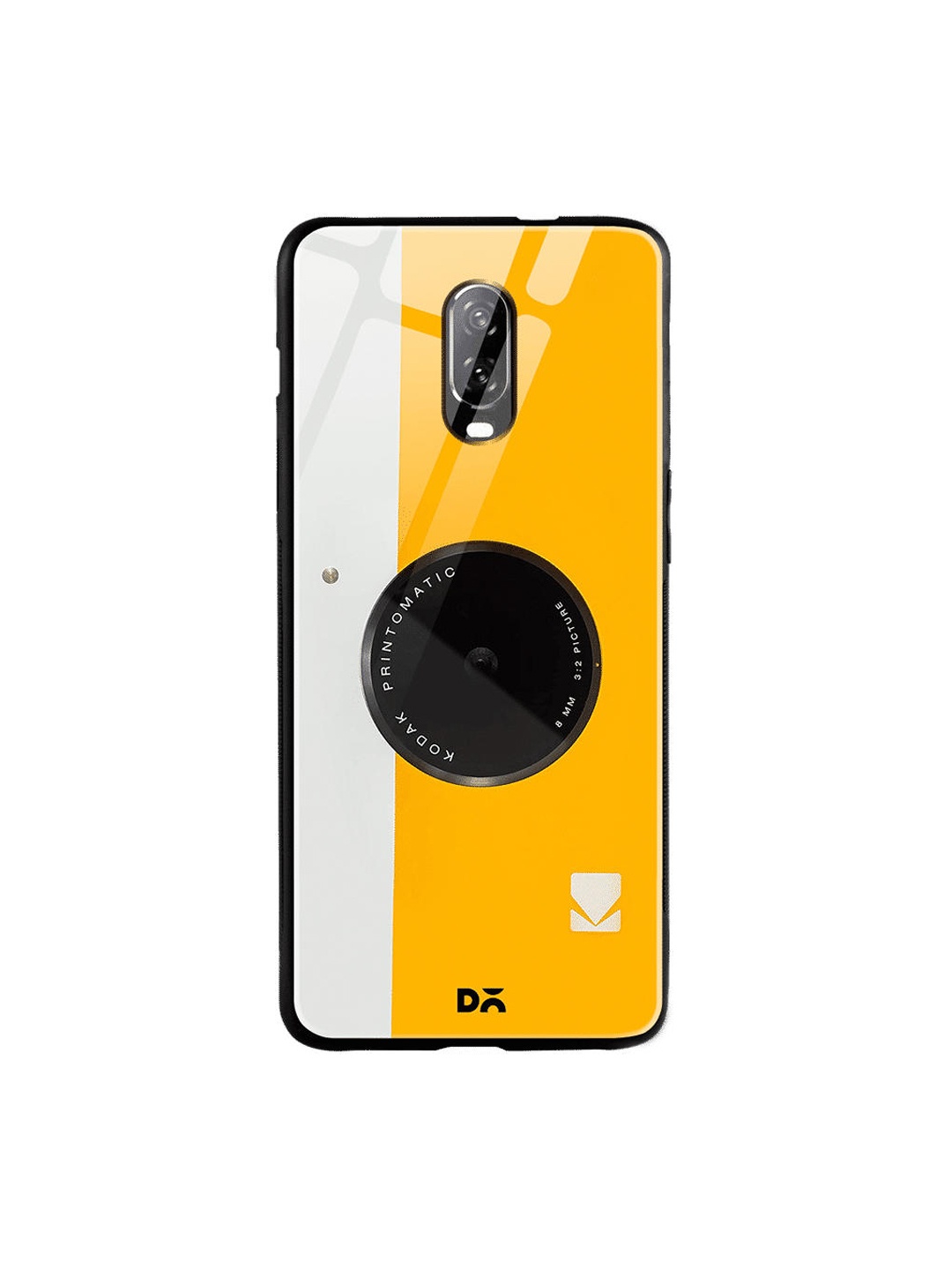 

DailyObjects Yellow & White Kodak Camera OnePlus 6T Glass Case