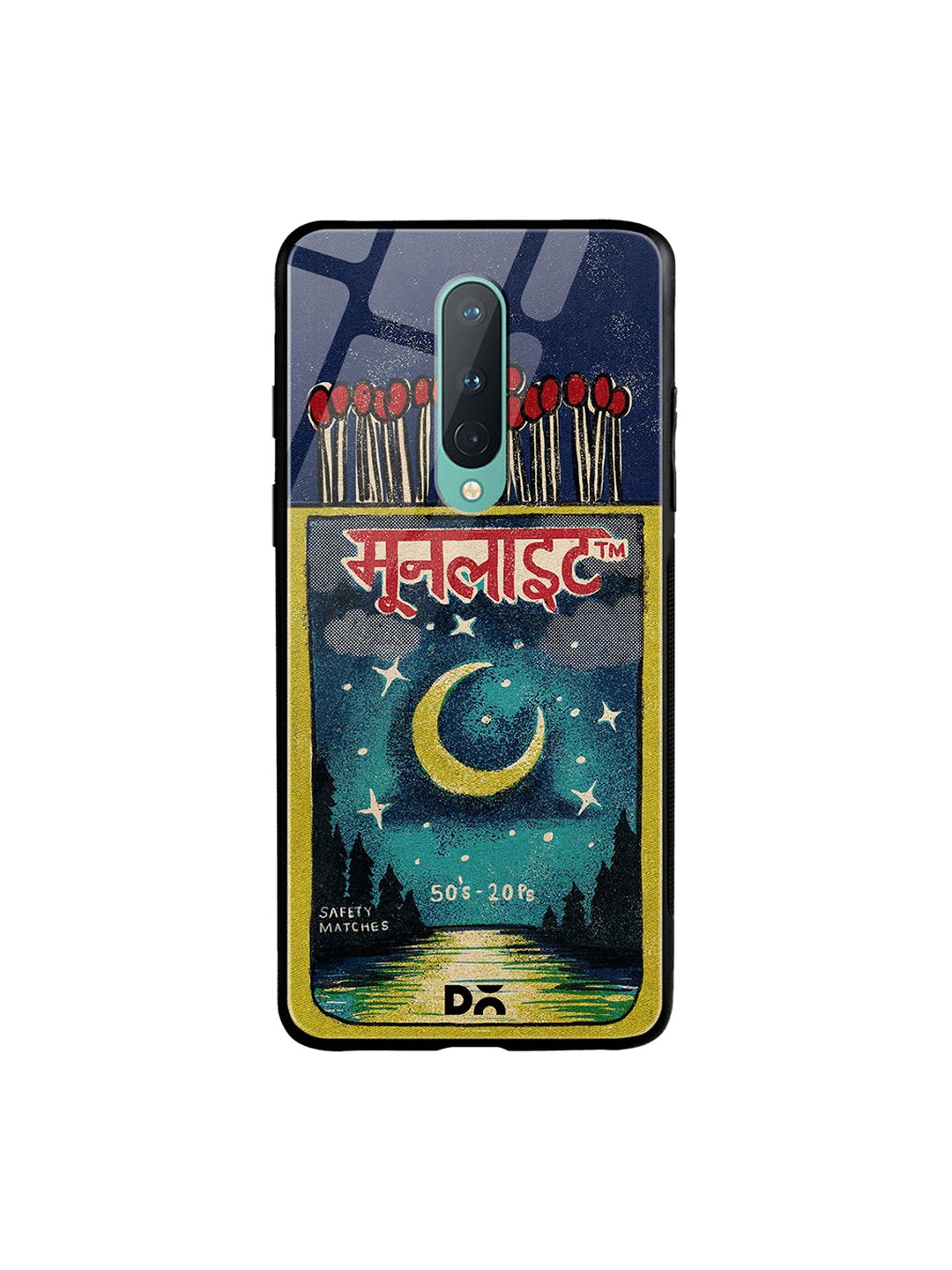 

DailyObjects Blue & Yellow Moonlight Matchbox OnePlus 8 Glass Case