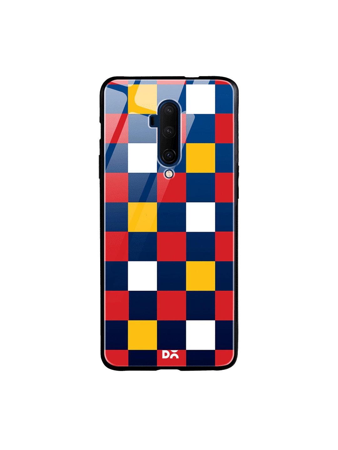 

DailyObjects Red & Blue Quartet Checks 3 OnePlus 7 Pro Glass Case