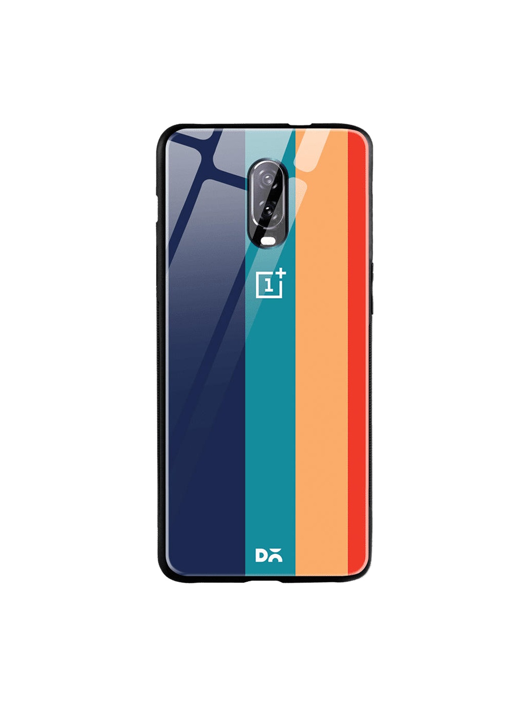 

DailyObjects Navy Blue & Orange Vertical OnePlus 6T Glass Cover