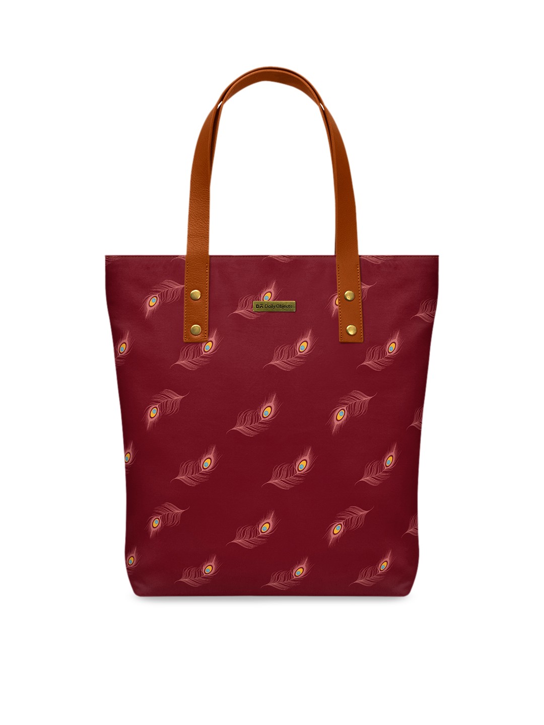 

DailyObjects Maroon Printed Tote Bag